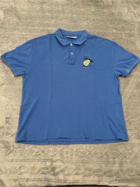 Ami Alexandre Mattiussi Blue Polo with Lemon Patch